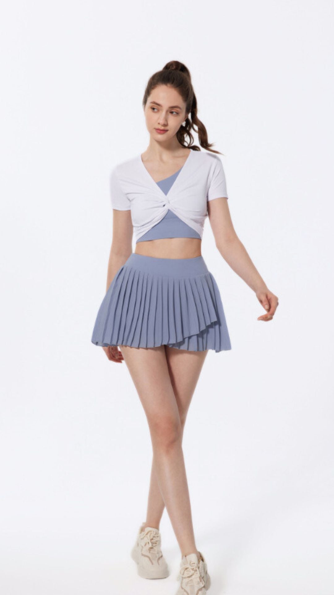 Barre Twist Short Sleeve Crop Top