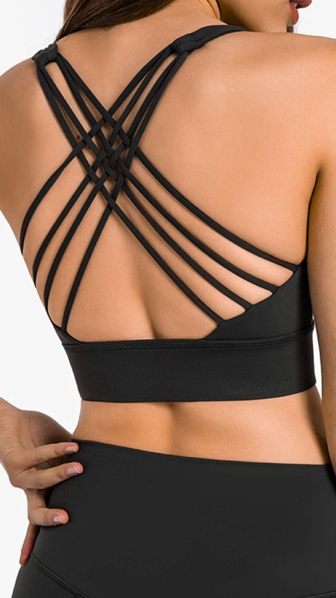 Strappy Back Performance Sports Bra/ Bike Shorts