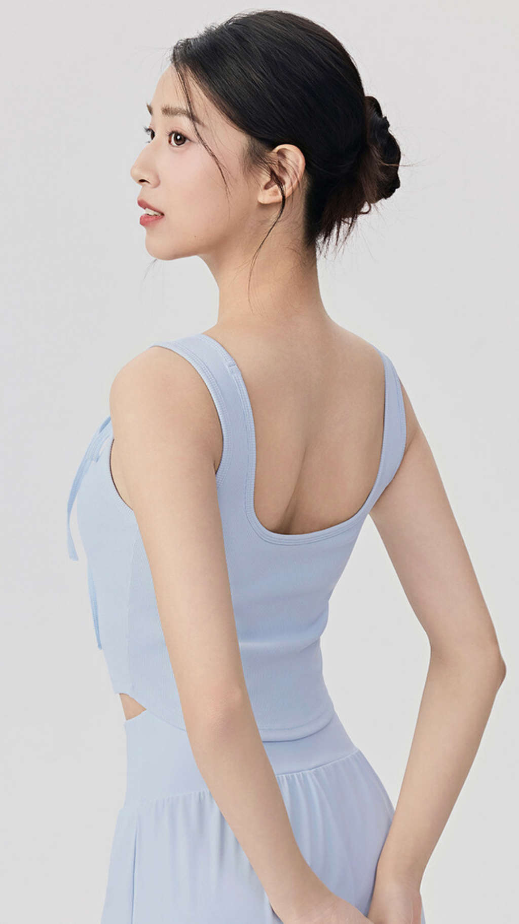 Ribbed BowTie Yoga Sports Bra