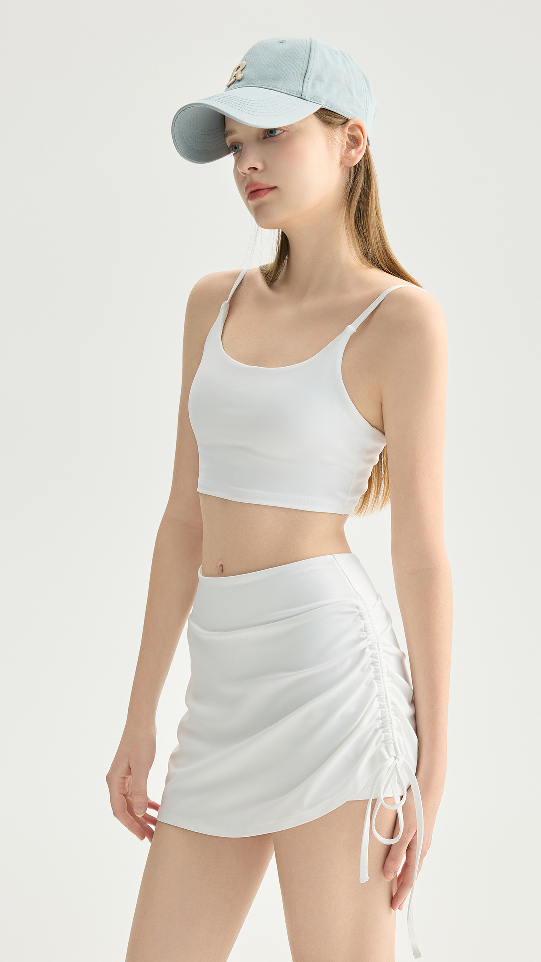 Side Drawstring Tennis Skirt