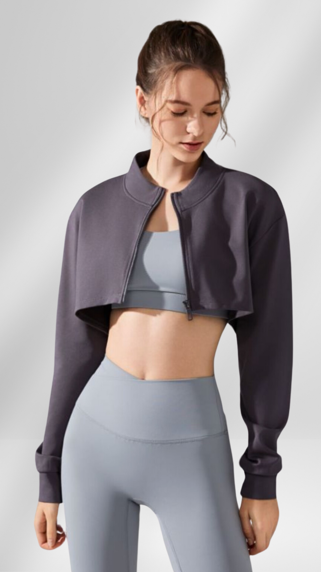 Athleisure Luxe Cropped Jacket