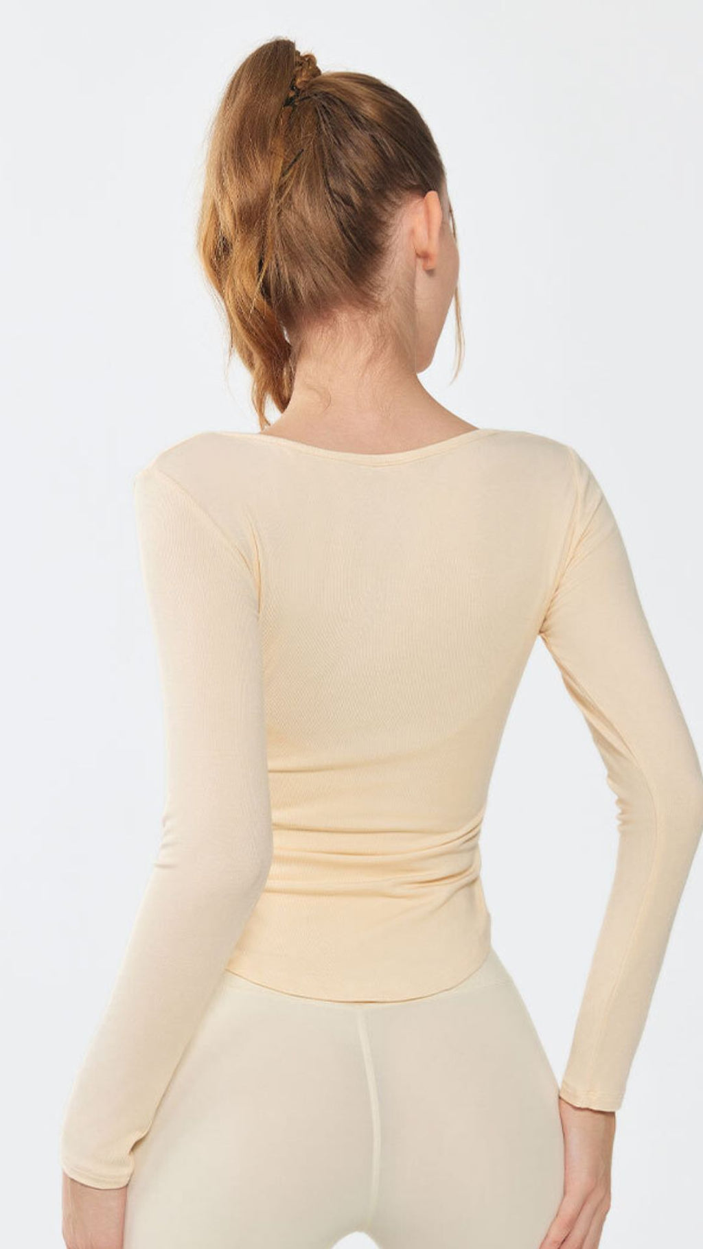 AllDay Soft V-Neck Ribbed Long Sleeve