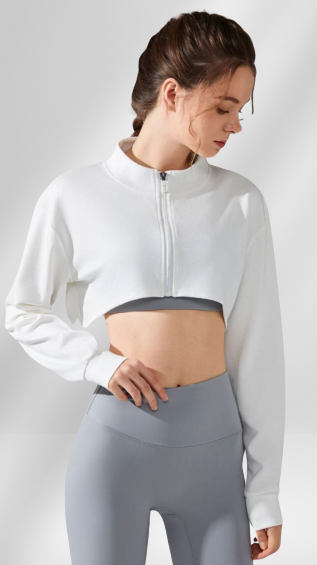 Athleisure Luxe Cropped Jacket