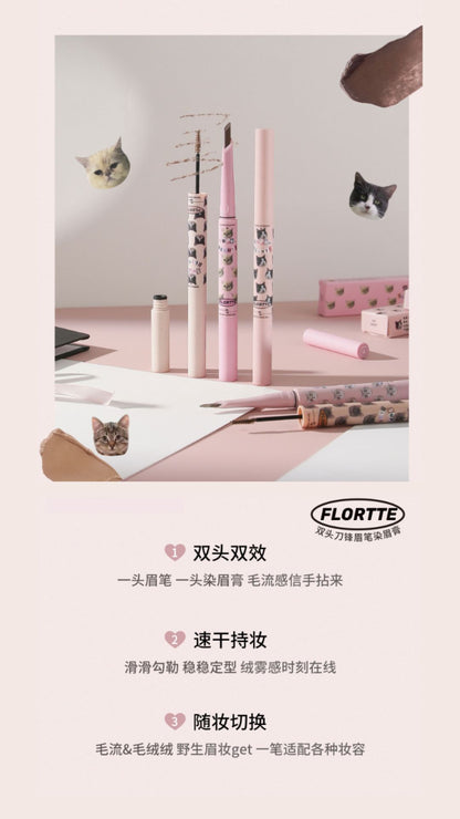 FLORTTE DUAL-ENDED EYEBROW PENCIL