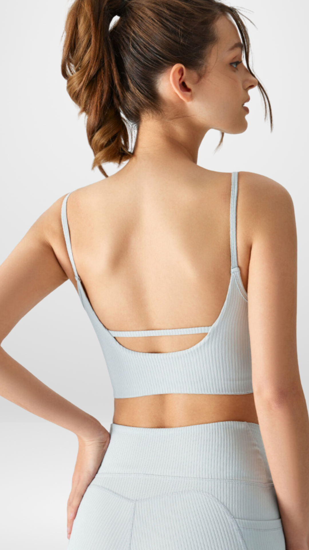 Ribbed Cropped Tank Bra