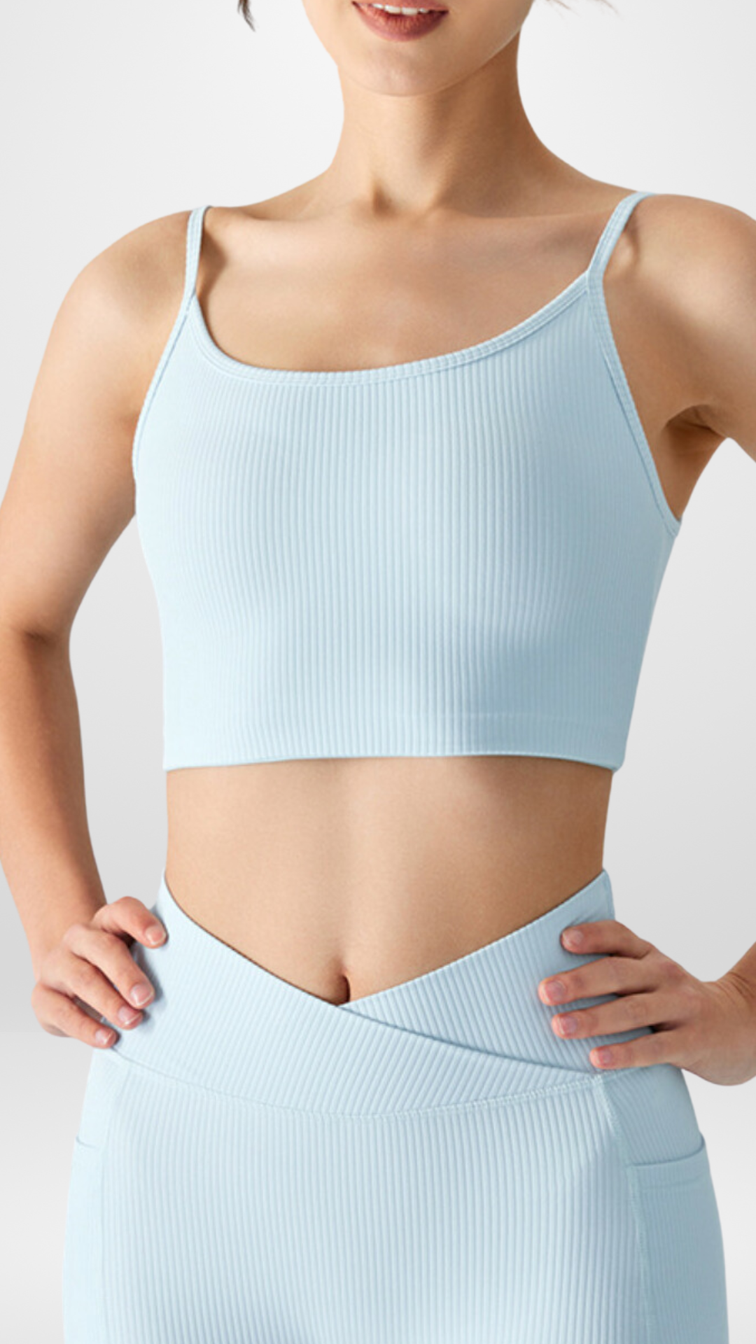 Ribbed Cropped Tank Bra