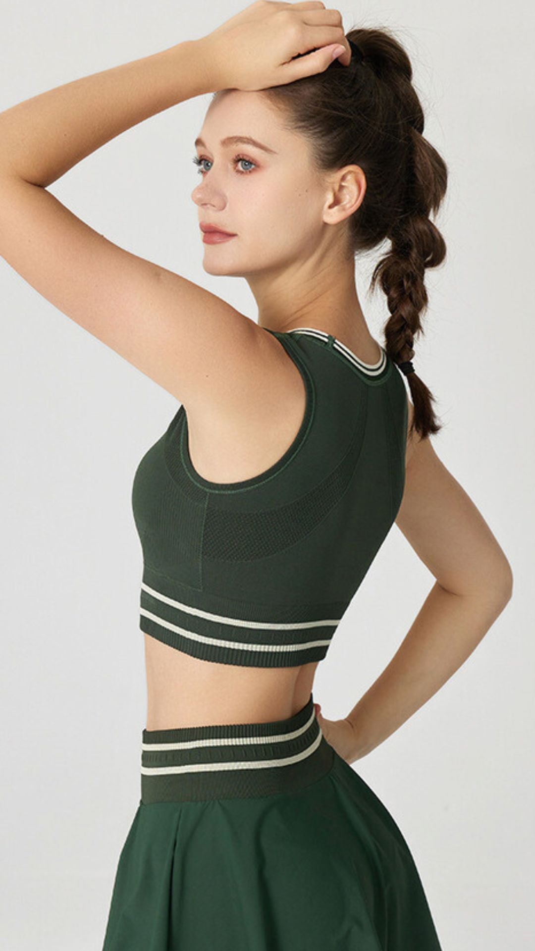 Striped Sports Bra/ Skirt