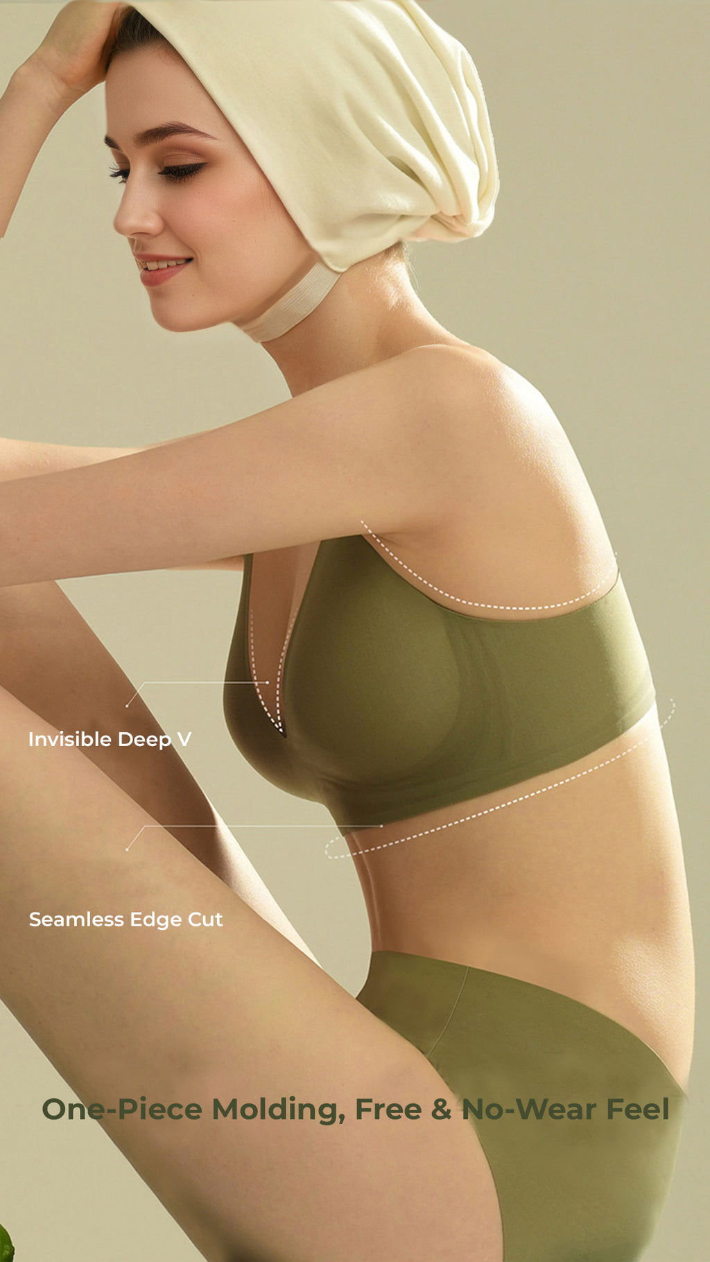 Jelly Seamless Push-Up Bra (Free Panties)