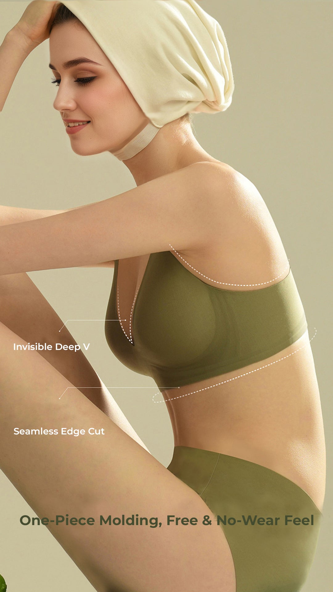 Jelly Seamless Push-Up Bra (Free Panties)