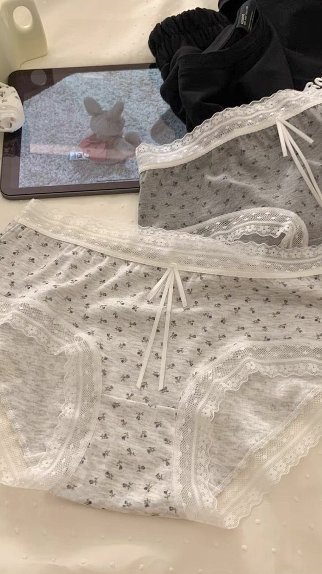 Floral Ribbon Lace Whisper Panties (Buy 1 Get 1 Free)