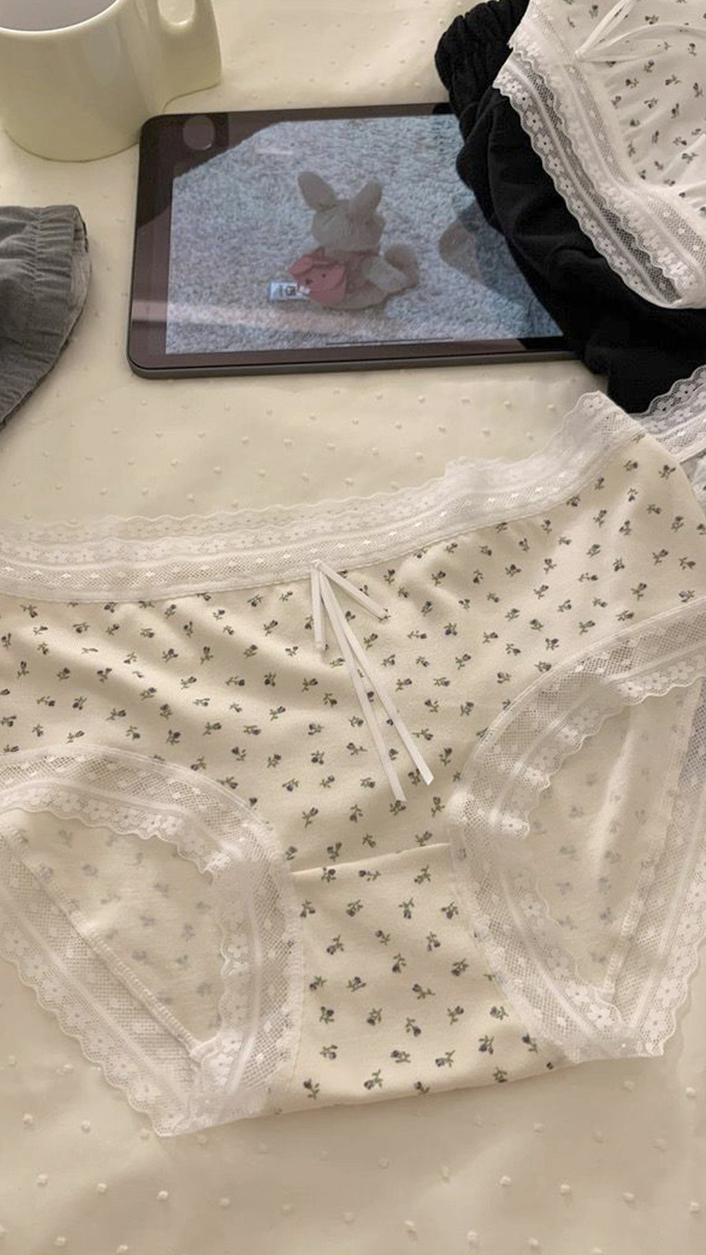 Floral Ribbon Lace Whisper Panties (Buy 1 Get 1 Free)