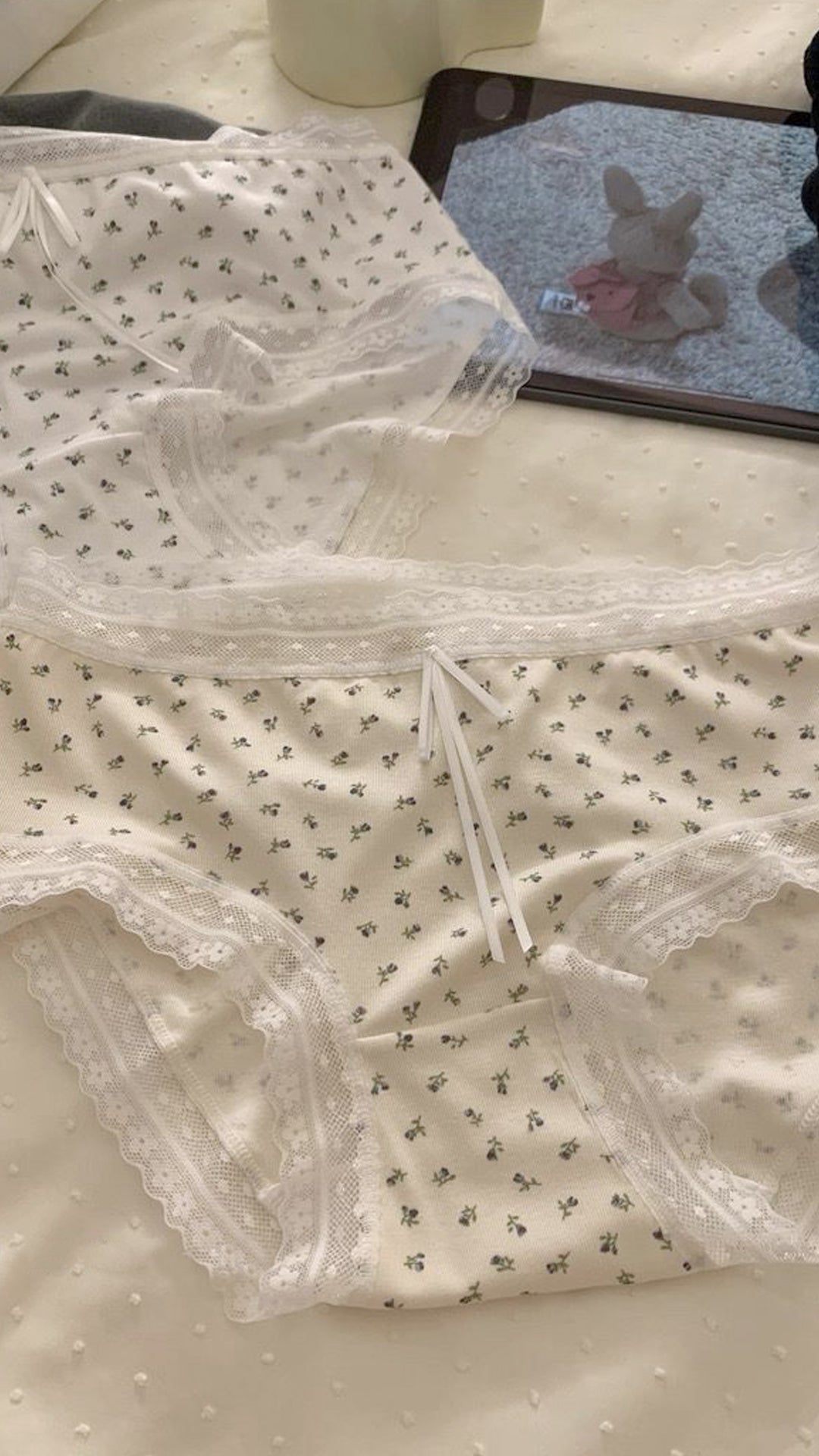 Floral Ribbon Lace Whisper Panties (Buy 1 Get 1 Free)