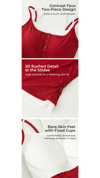 Soft Breeze Button Ribbed Tank Bra