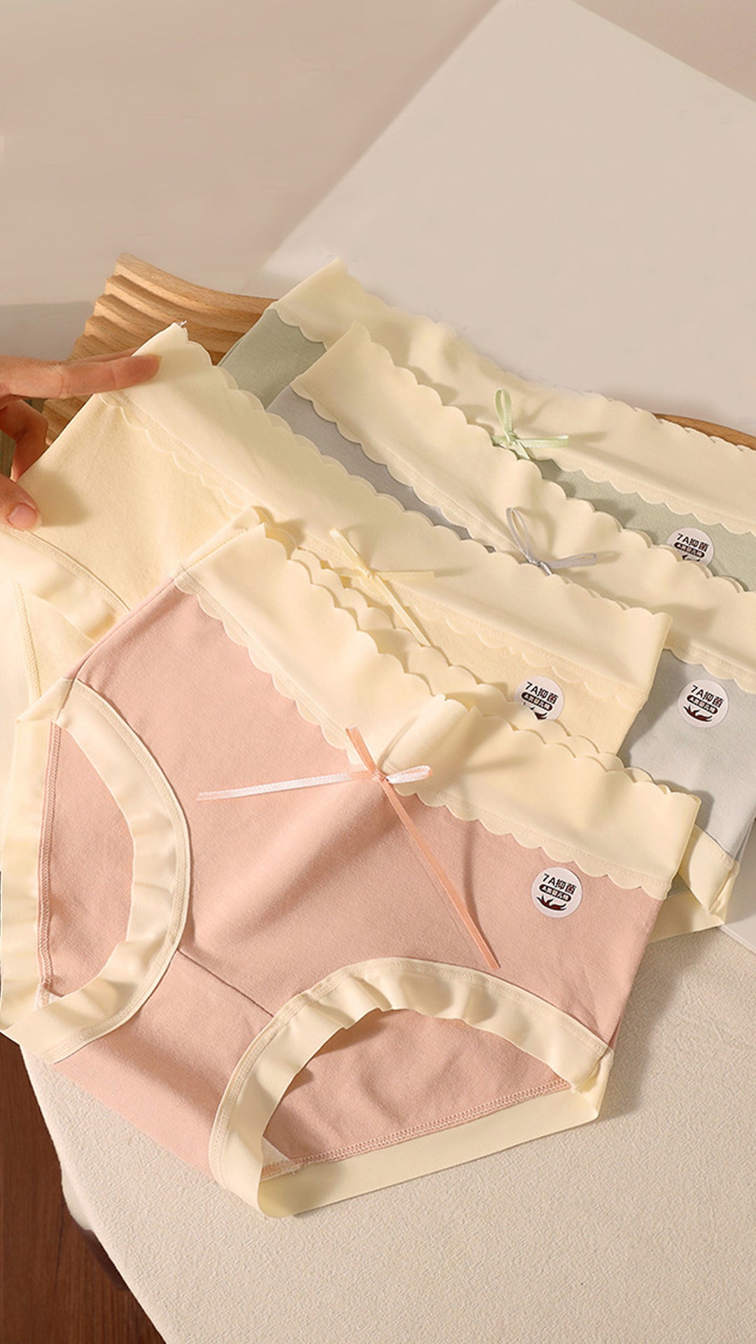 Sweet Serenity Ribbon High Waist Panties (Buy 3 Get 3 Free)