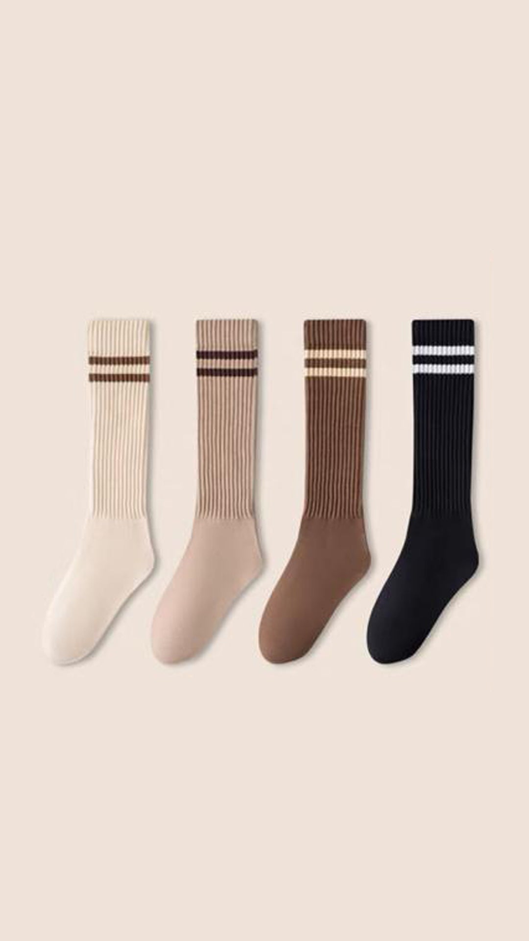 YouthStripe Long Socks (4 Pairs Set)