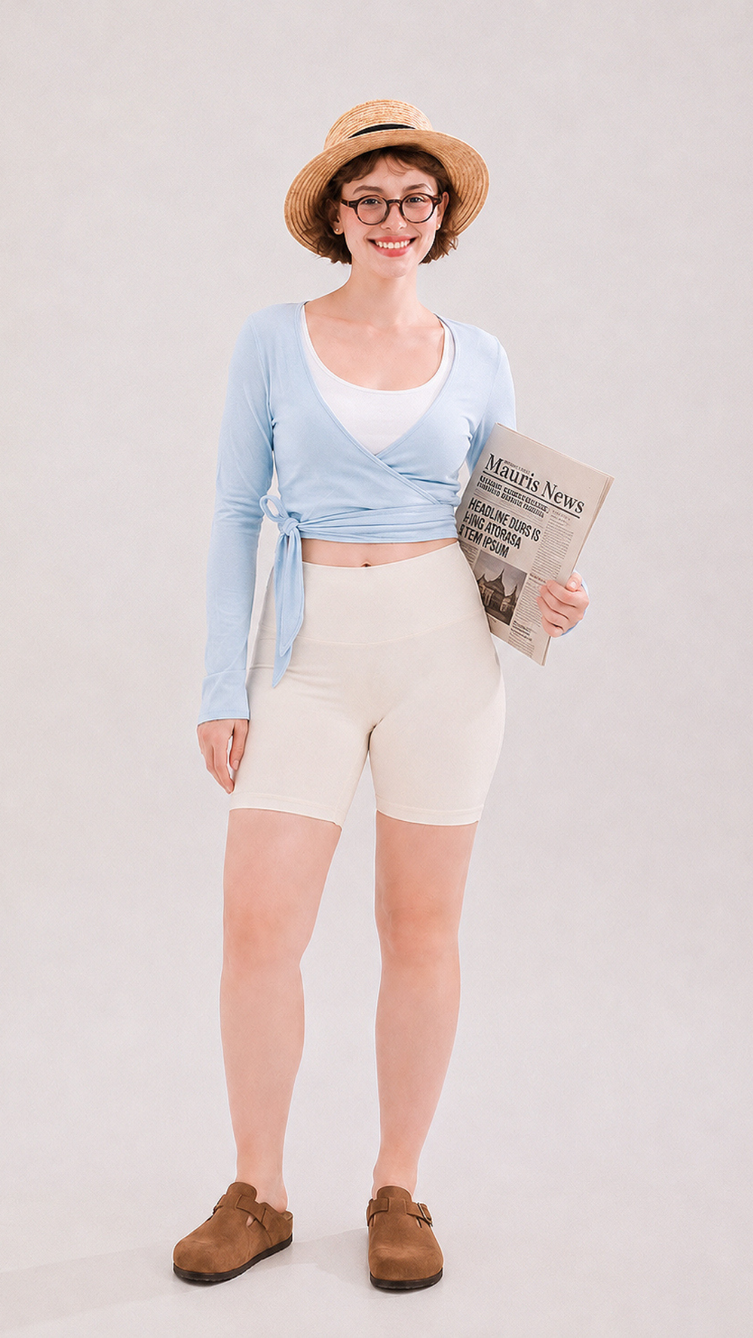 SlimFlow Side & Back Waist Tie Long Sleeve