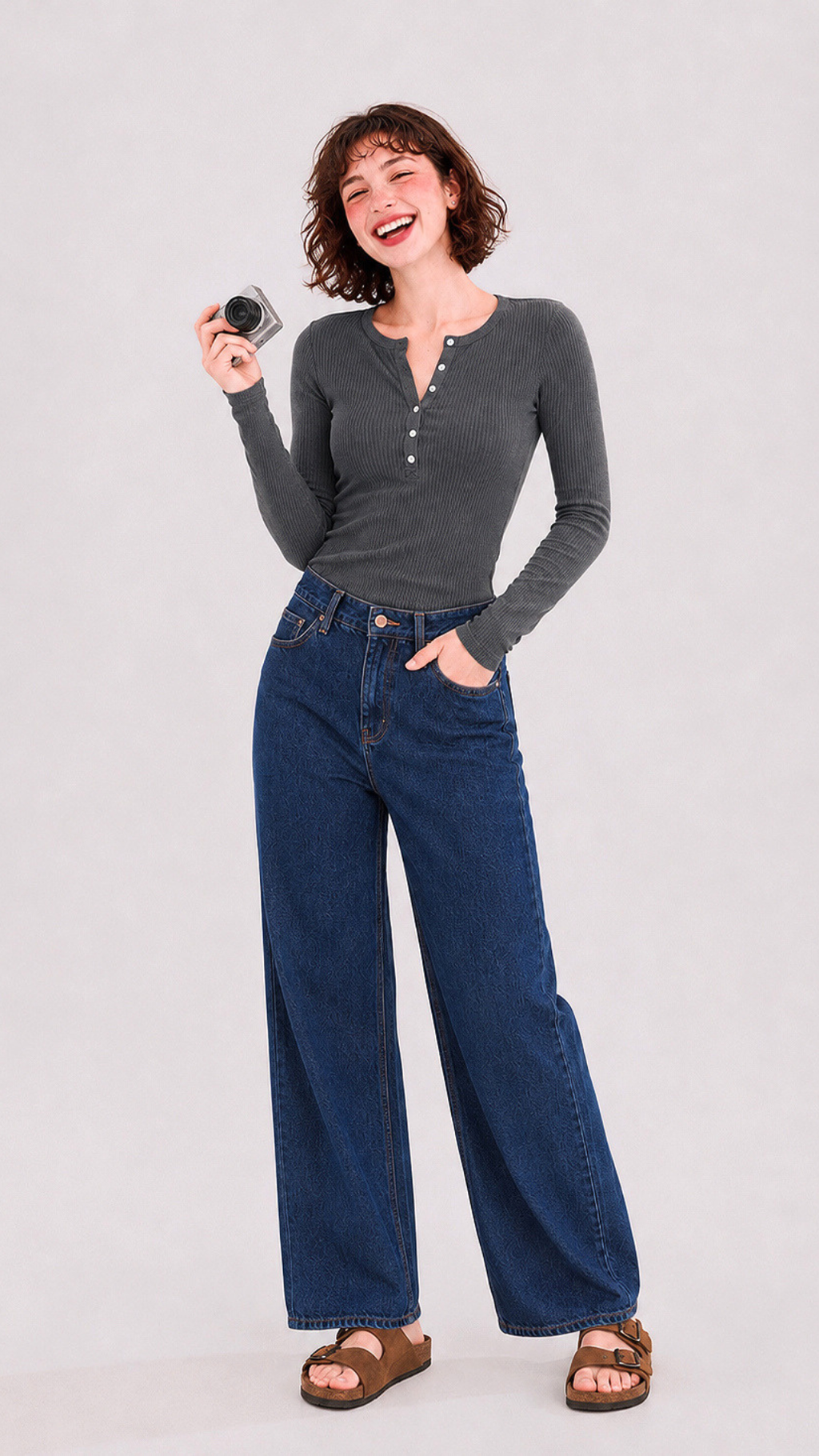 Soft Button Long-Sleeve Top