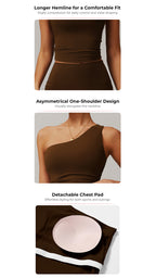 [FINAL SALE] GlowFit One-Shoulder Sports Bra