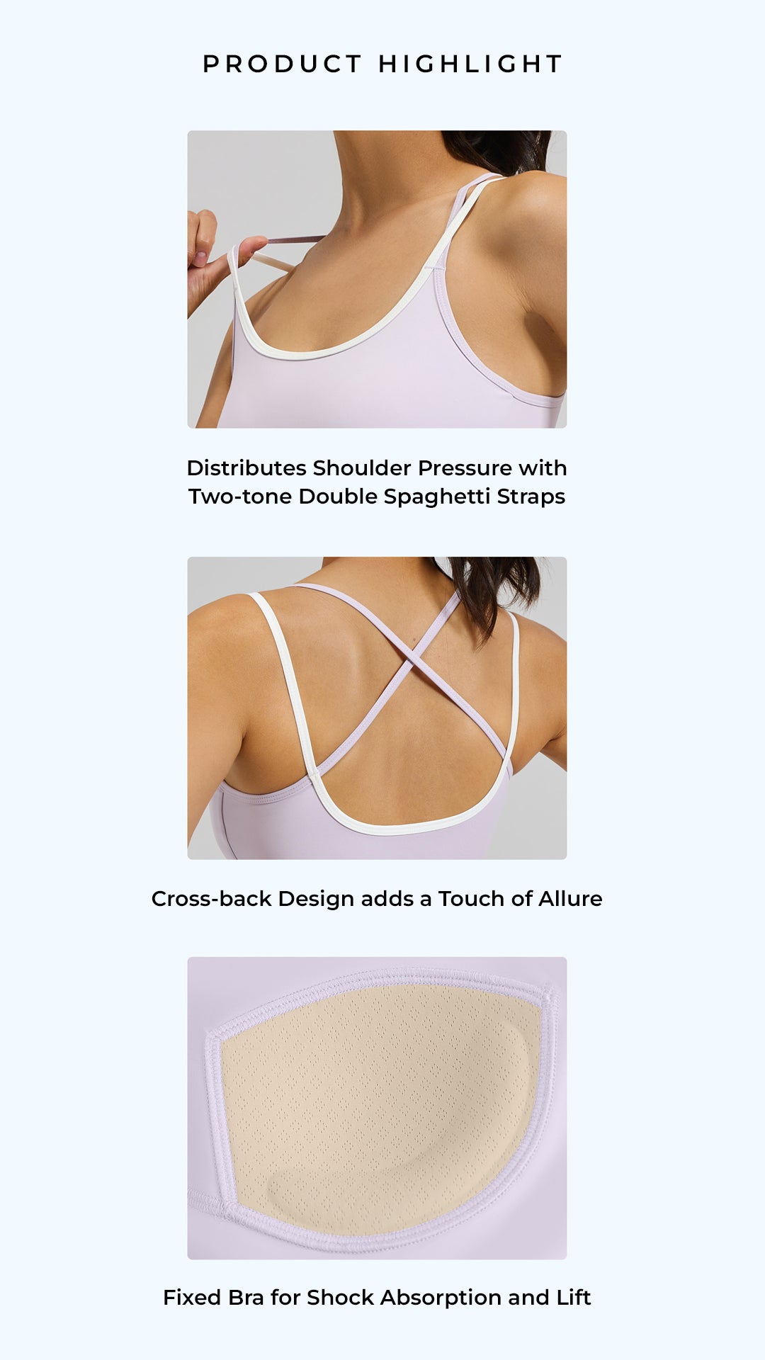 SunnyFit Crossback Sports Bra