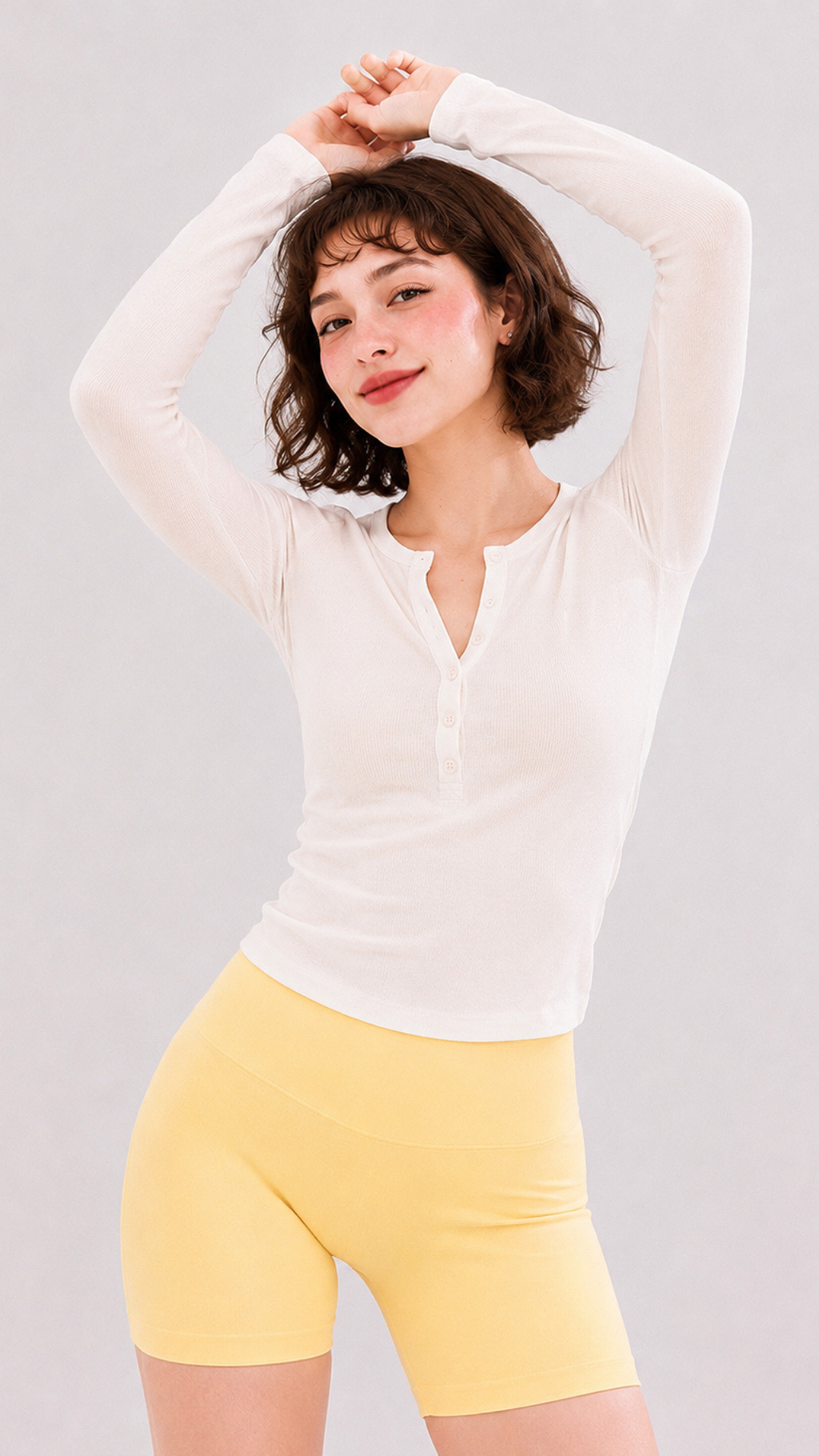 Soft Button Long-Sleeve Top