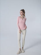 AllDay Soft V-Neck Ribbed Long Sleeve