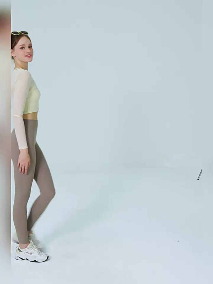 TwinStripe Long Sleeve Crop