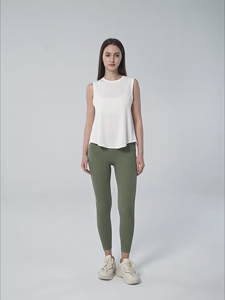 ArcGlow Back-Slit Tank Top